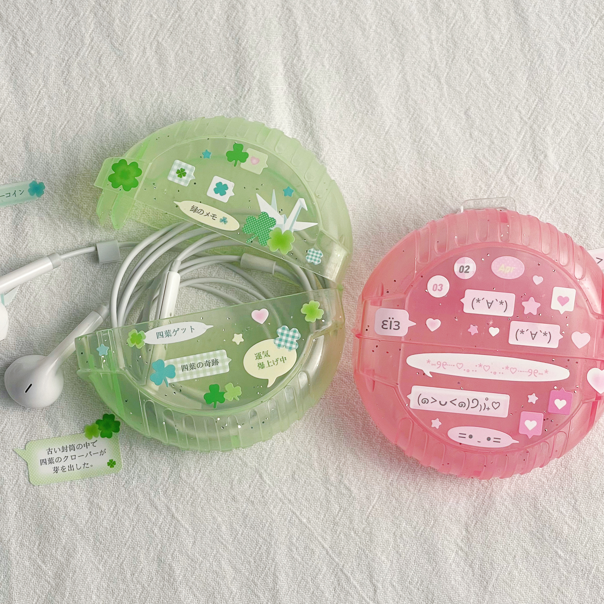 Red Clover Flower - Green four-leaf clover Sticker Diy Phone