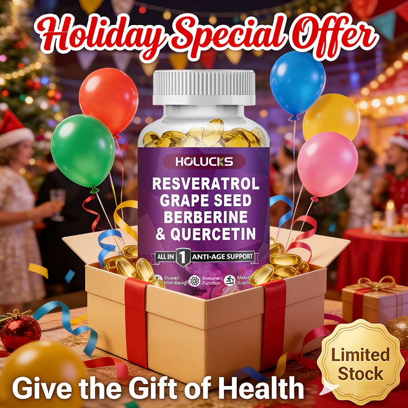 Wellness Quercetin - HOLUCKS Anti-Aging Resveratrol Supplement, with Grape