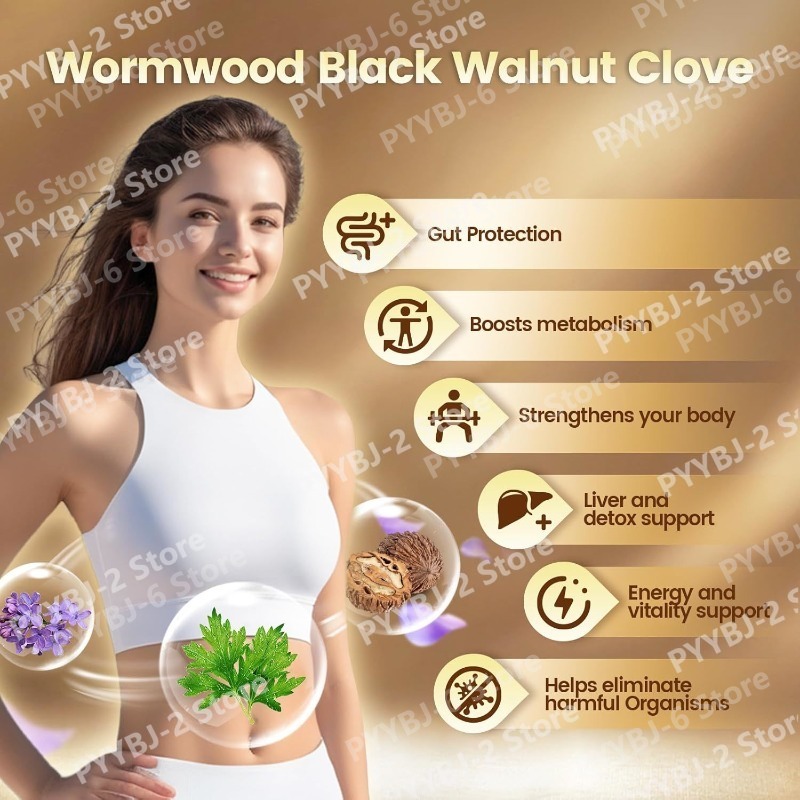 Wormwood Black Walnut Cloves S - Herbal Wellness Blend ulasan dan harga