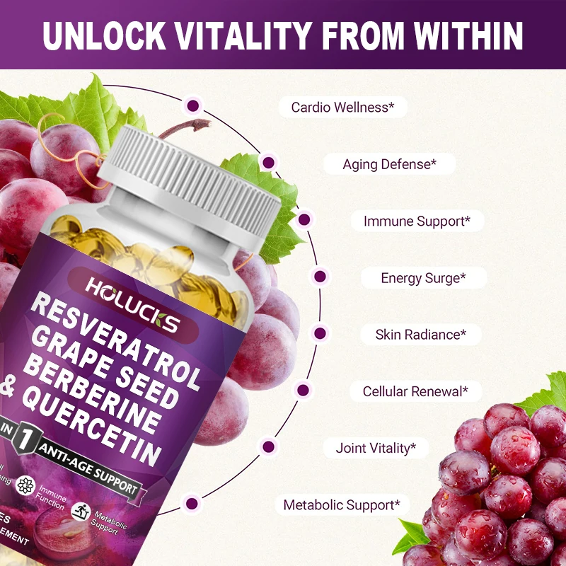 HOLUCKS Organic Resveratrol Ca - Wellness Quercetin ulasan dan harga