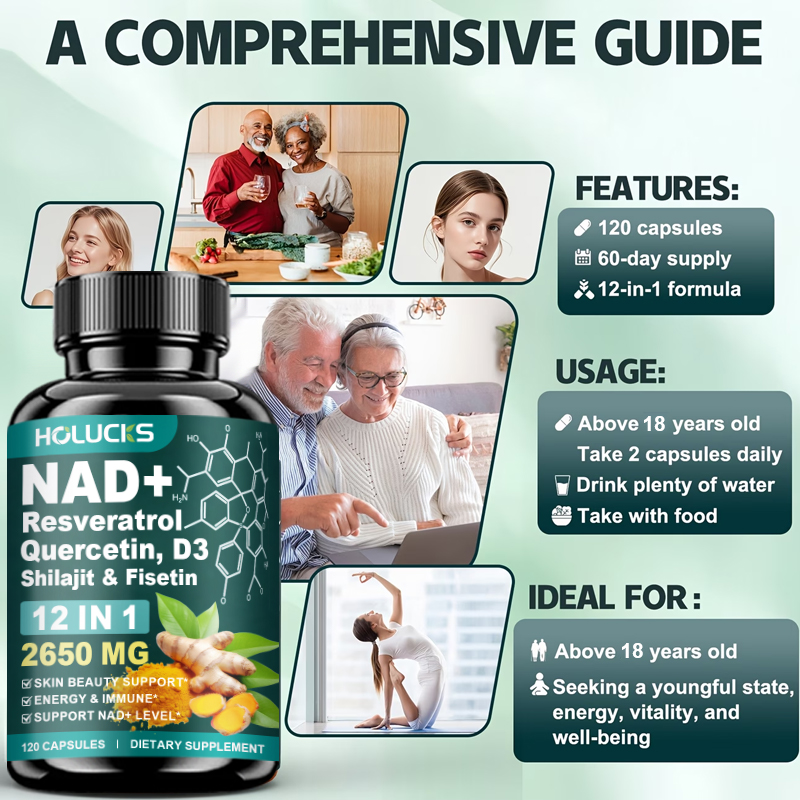 HOLUCKS 12-in-1 NAD+ Supplemen - Wellness Quercetin ulasan dan harga