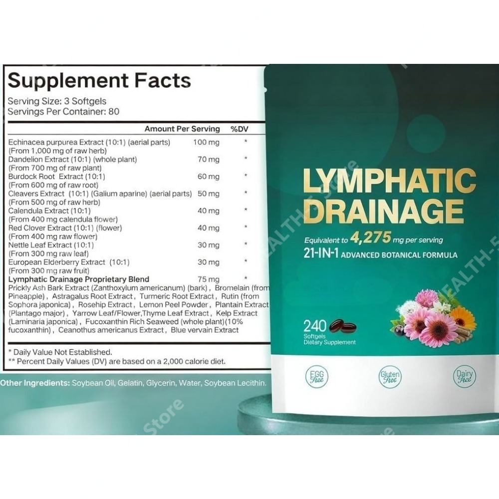21-in-1 Lymphatic Support Soft - Herbal Wellness Blend ulasan dan harga